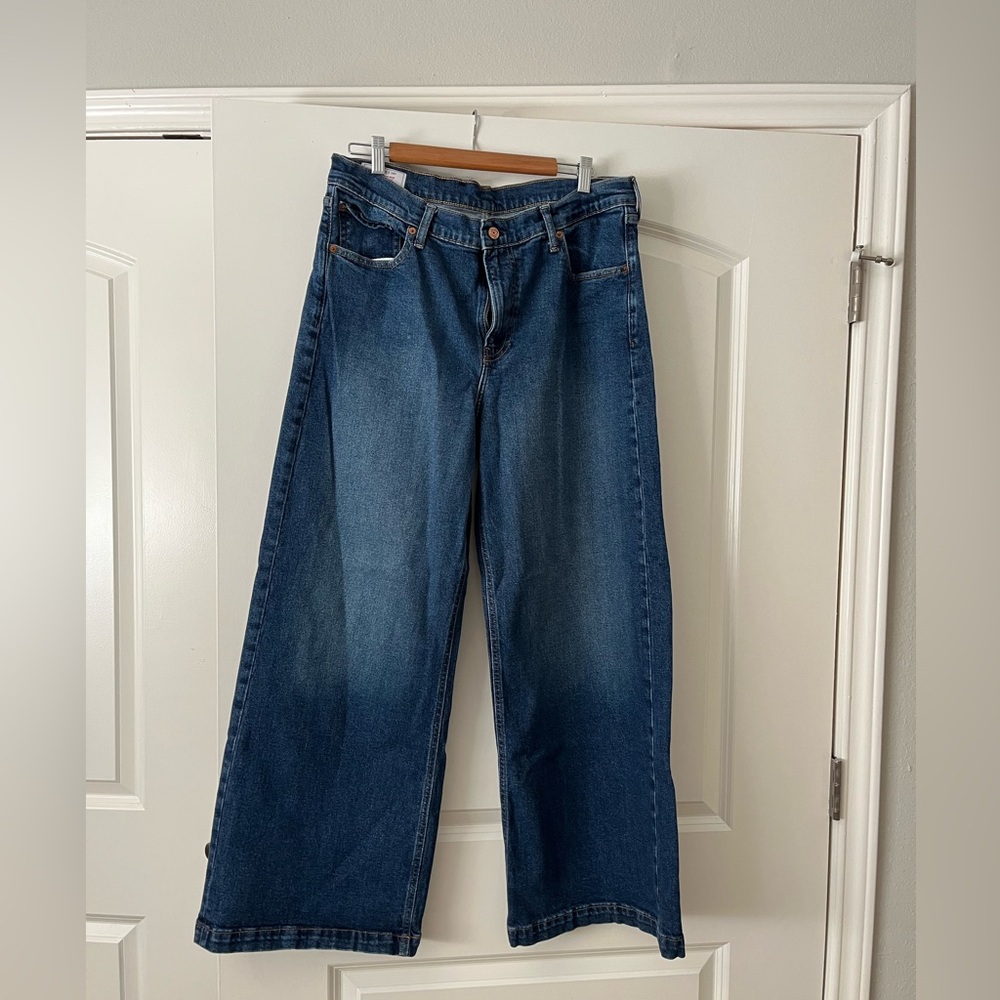 GAP High Rise Stride Wide-Leg Jeans